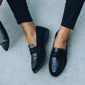 Lässige Damen-Loafer aus Leder — Größen 34 bis 43