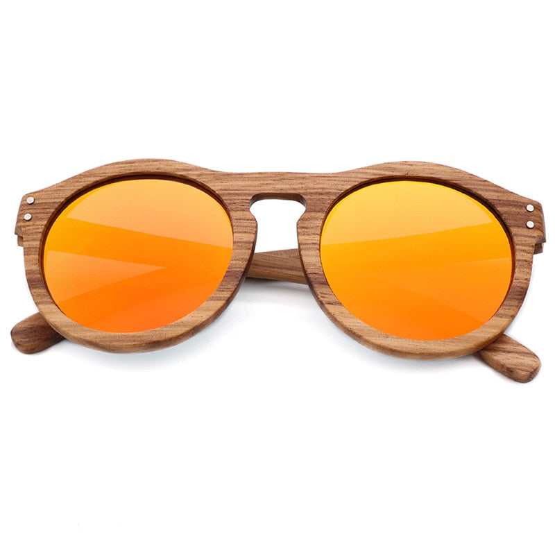 Lunettes de Soleil en Bois de Zèbre – Polarisées UV400 Homme & Femme