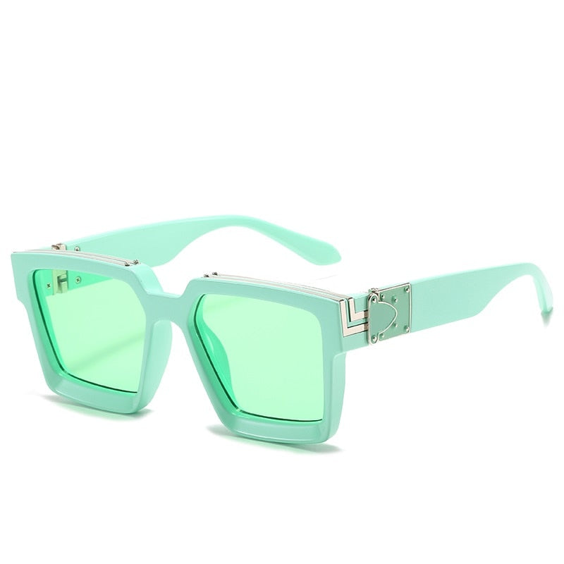 CRIXALIS Steampunk-Sonnenbrille – Quadratischer Vintage-Stil, 21 Farben, Unisex