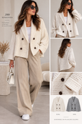 Damen-Pullover mit V-Ausschnitt, weit geschnitten, lange Ärmel – japanischer & koreanischer Casual-Stil