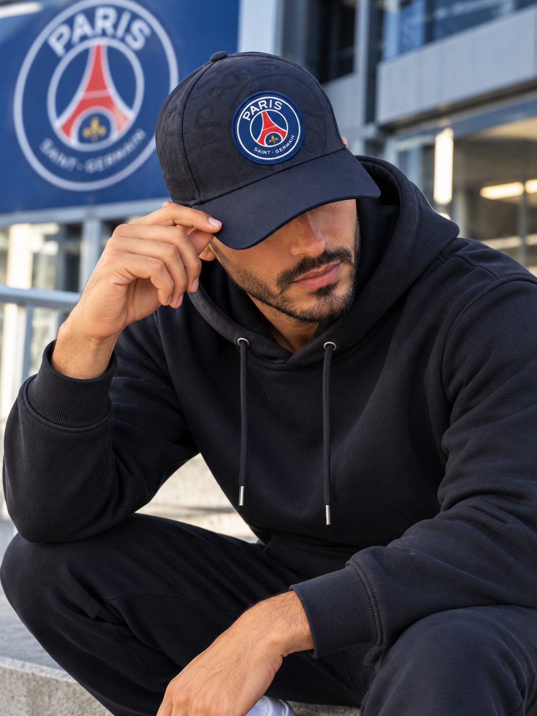 Casquette PSG Big Logo – Bleu Marine – Officielle sous licence