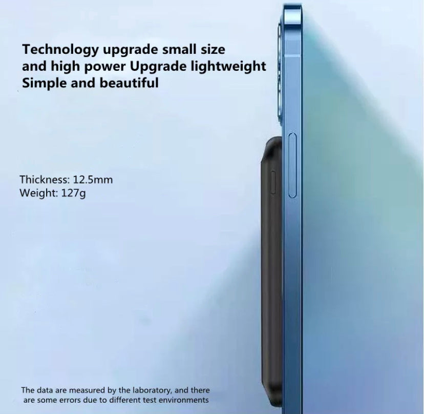 Batterie de secours sans fil magnétique – recharge rapide