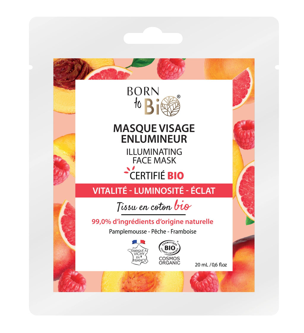 Masque visage Enlumineur en coton - Certifié Bio