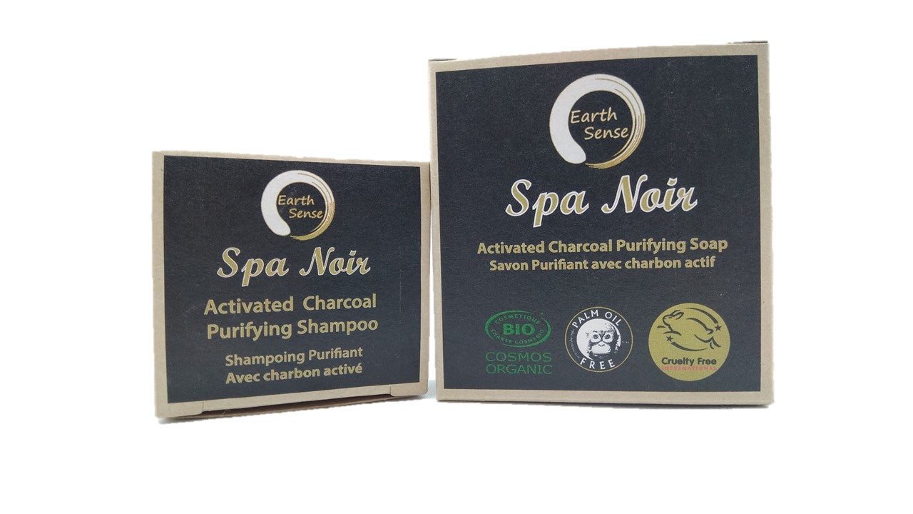 Savon Solide Spa Noir Certifié Bio – Au Charbon Actif – 90g