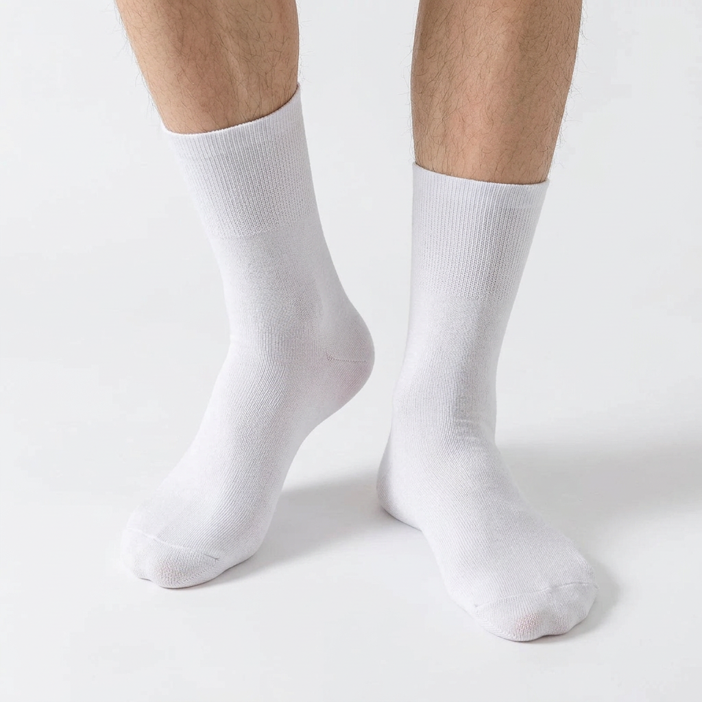 Chaussettes fines homme à bord large – 1 paire, taille 38–46