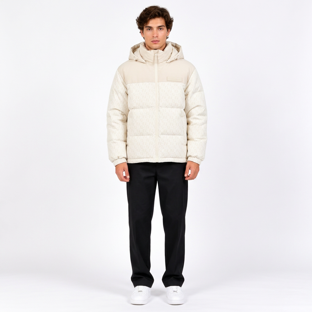 Doudoune homme color block à capuche duvet canard style coréen 2 coloris