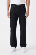 Jean noir évasé homme – Style Vintage Cleanfit, Coupe slim, Lavé