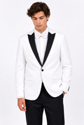 Men's Two-Tone Slim Fit Blazer – Wrinkle-Resistant Casual Jacket with Lapel Collar