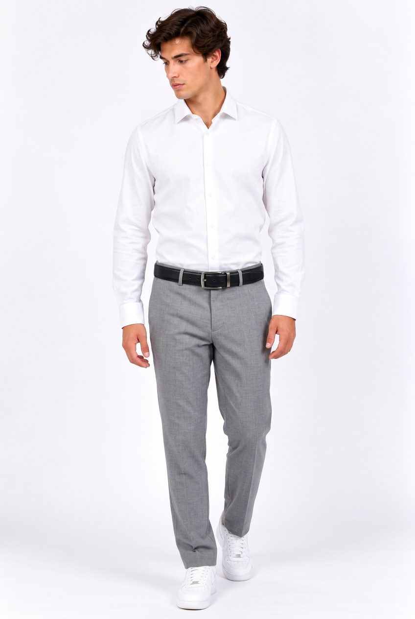 Ceinture homme en cuir à boucle automatique – 3,1 cm