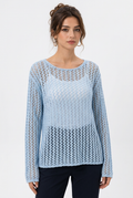Top Maille Ajourée Manches Longues – Coupe Ample