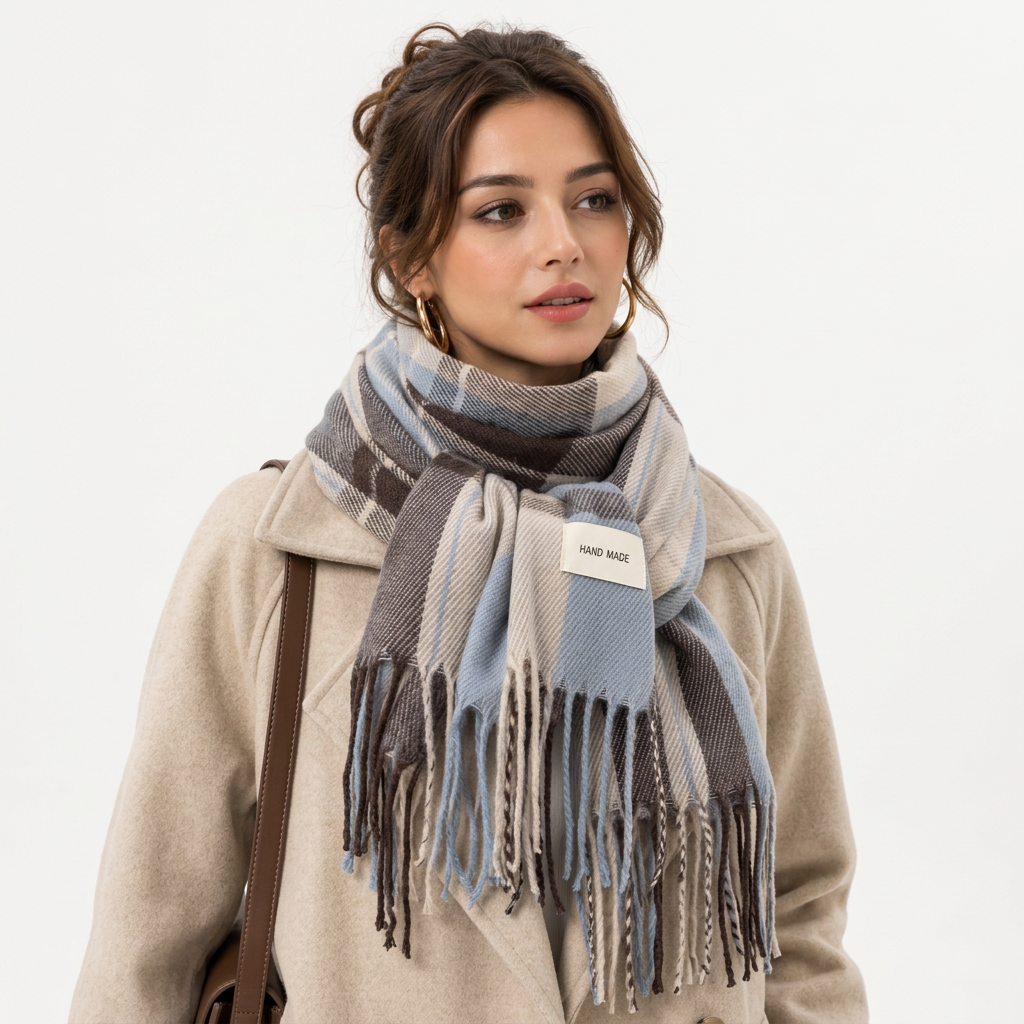 Schal mit Karomuster in Kaschmir-Optik – Damen & Herren, warm und weich