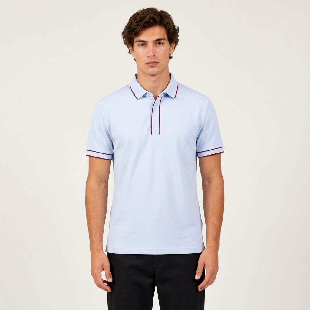 Polo Manches Courtes Homme – Coupe Slim, Uni