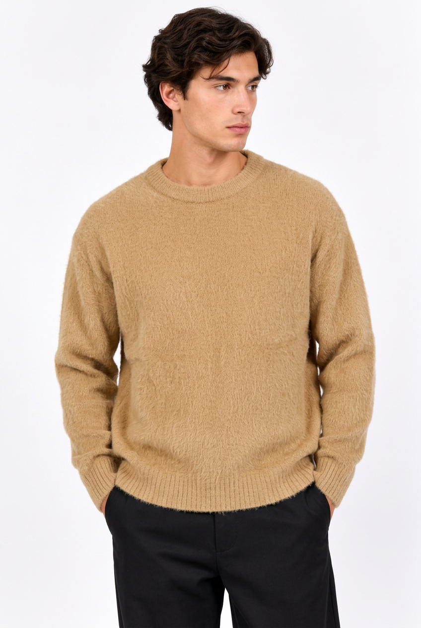 Pull Homme Col Rond Manches Longues – Coupe Ample