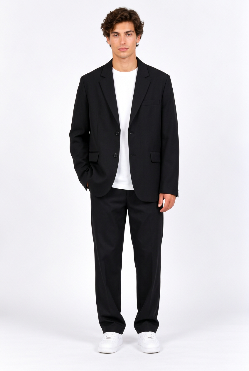 Blazer Homme Casual – Coupe Droite, 2 Boutons