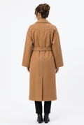 Manteau long femme ample à nouer – Mélange de laine