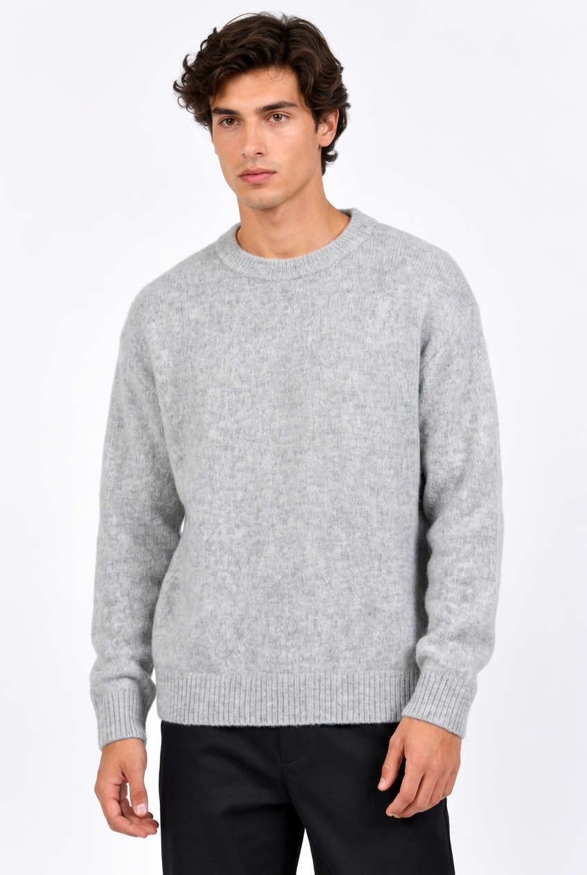 Pull Homme Col Rond Manches Longues – Coupe Ample