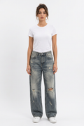 Women's vintage ripped baggy jeans – High-waisted, straight & relaxed fit