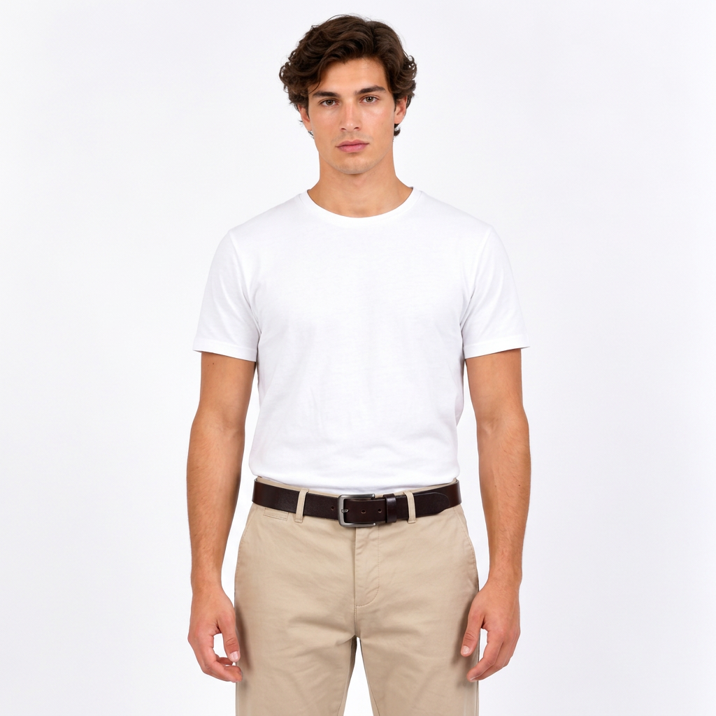 Ceinture homme en cuir à boucle ardillon
