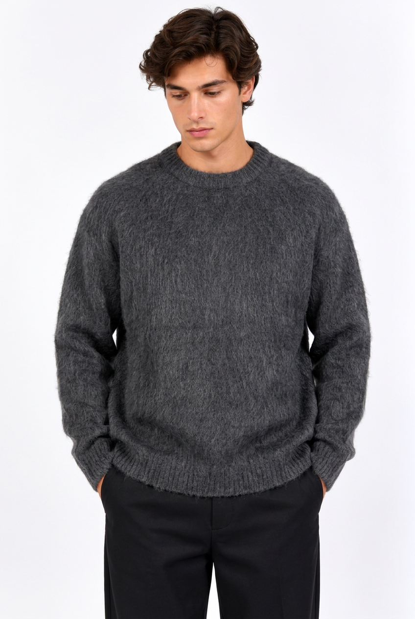 Pull Homme Col Rond Manches Longues – Coupe Ample