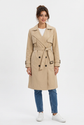 Trench Femme Long – Léger, Boutonnage Croisé