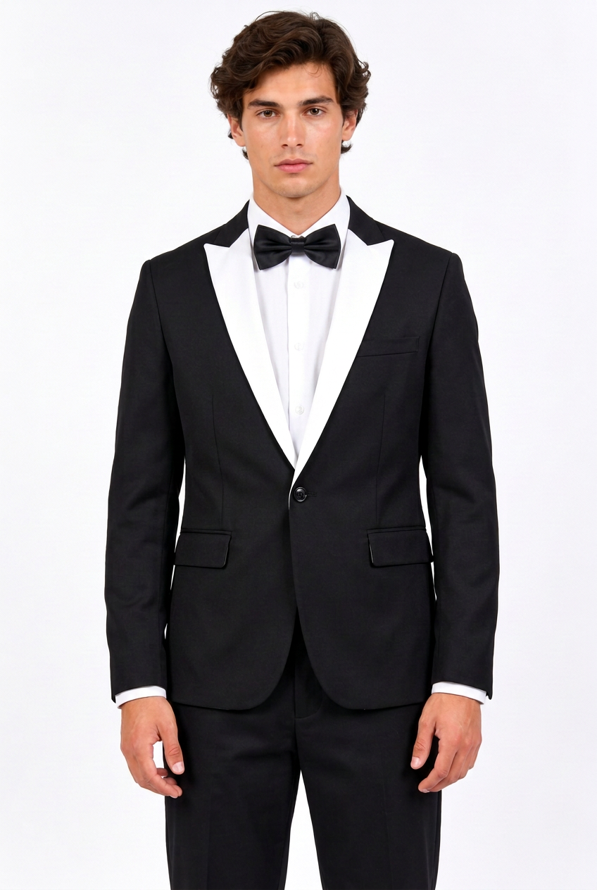 Blazer Homme Slim Fit Bicolore – Veste Casual Anti-Froissage Col Revers