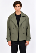Manteau court homme à double boutonnage – Coupe ample