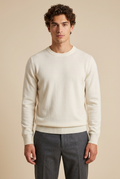 Pull homme ample à col rond et manches longues