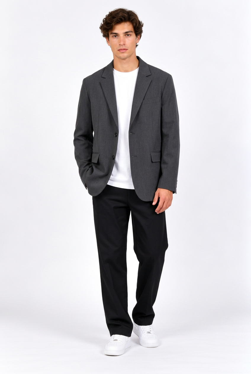 Blazer Homme Casual – Coupe Droite, 2 Boutons