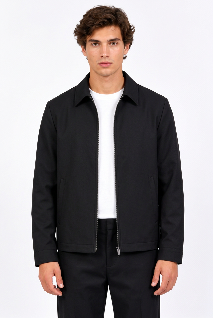 Jeff avec la veste noire