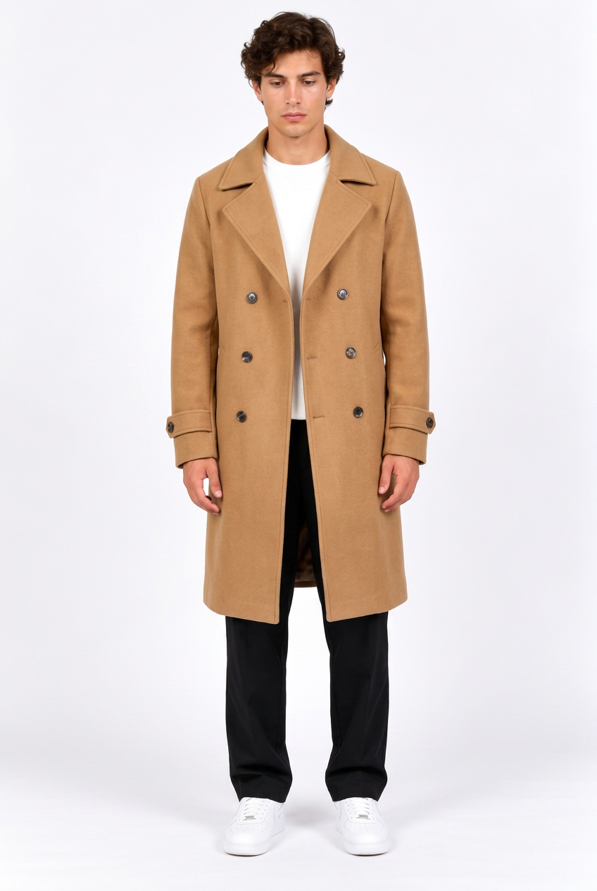 Jeff avec le manteau camel