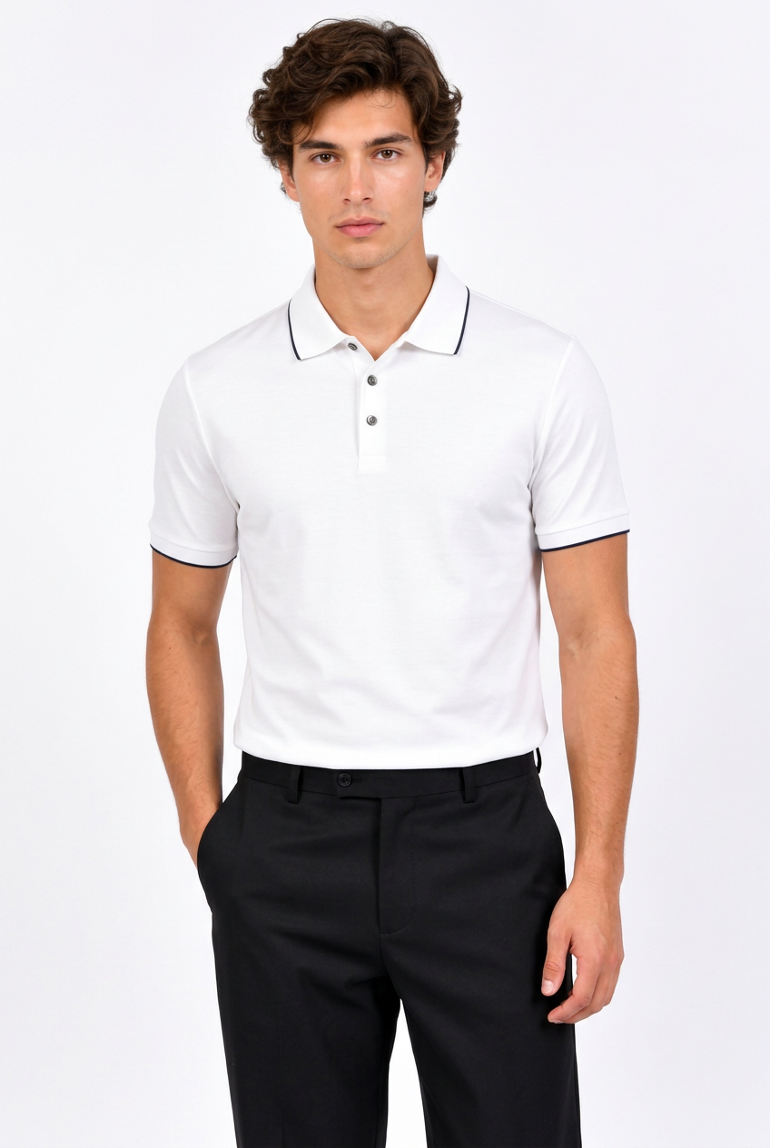 Jeff avec le polo blanc