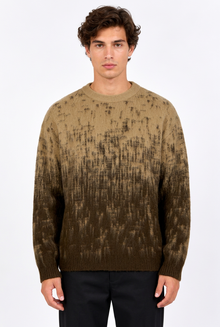 Jeff avec le pull camel