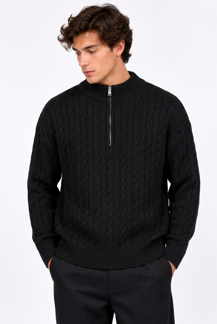 Jeff avec le pull noir