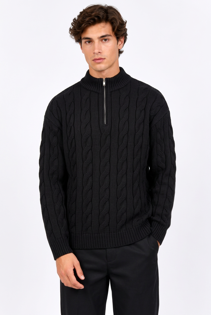 Jeff avec le pull noir