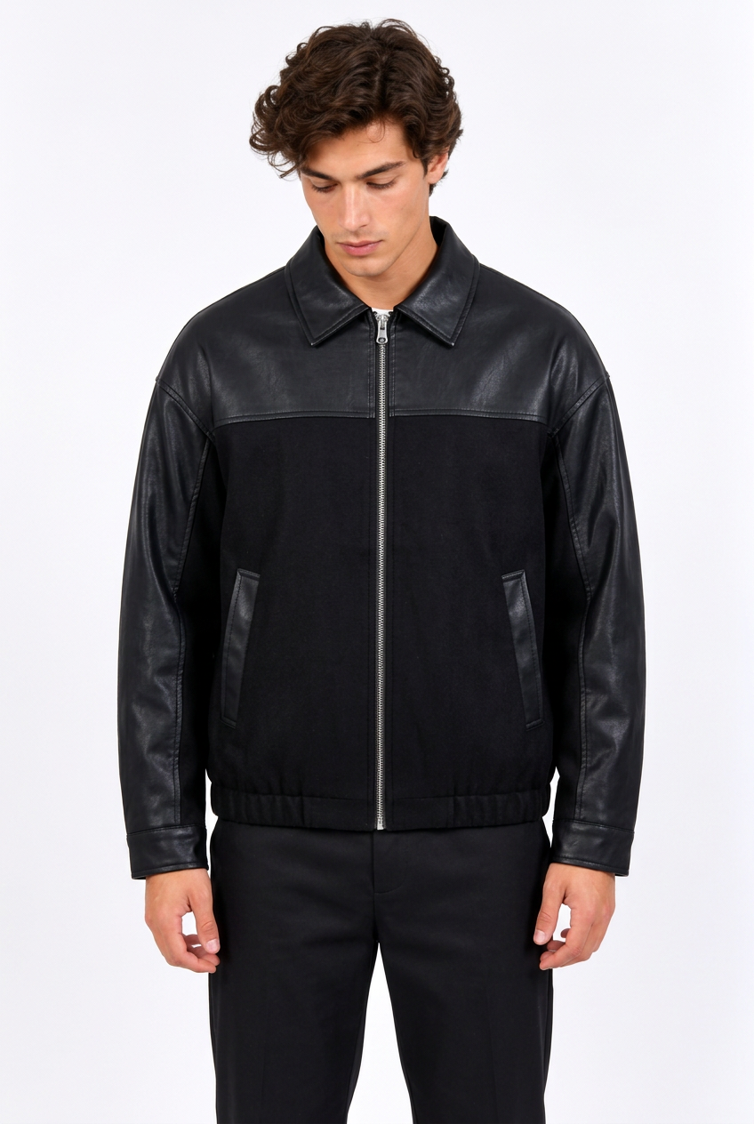 Jeff blouson noir cadrage habituel