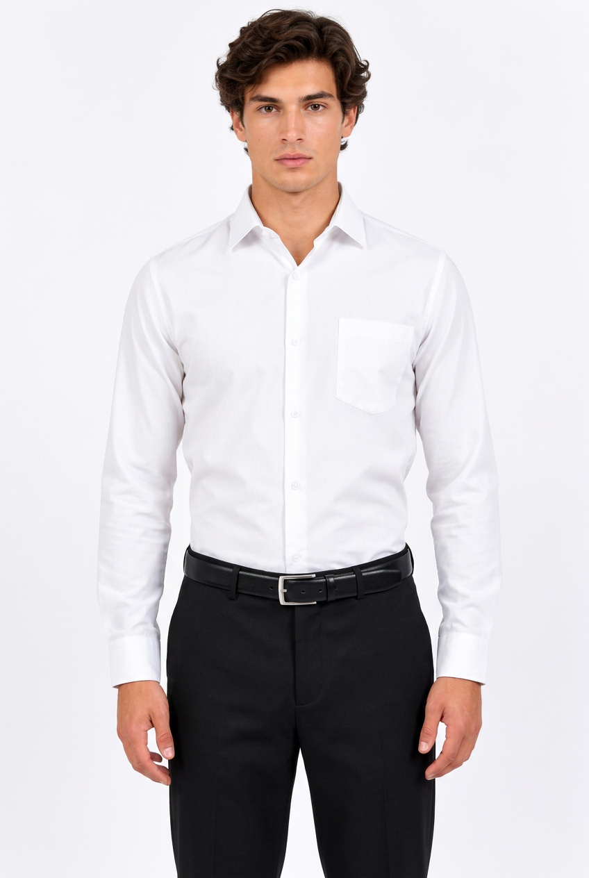 Jeff chemise blanche de face