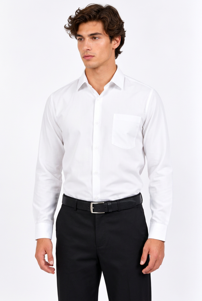 Jeff chemise blanche trois quarts droit