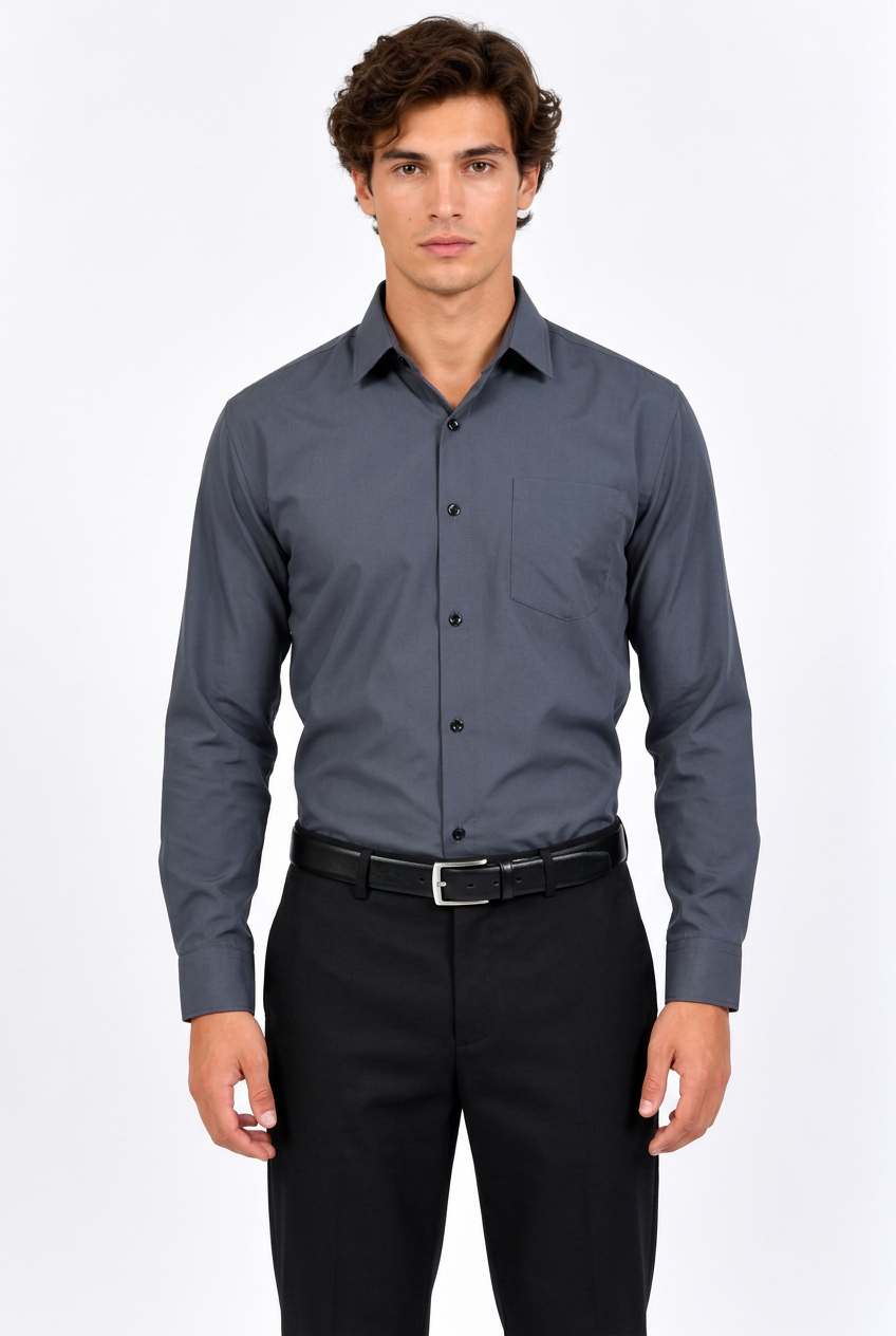 Jeff chemise grise de face