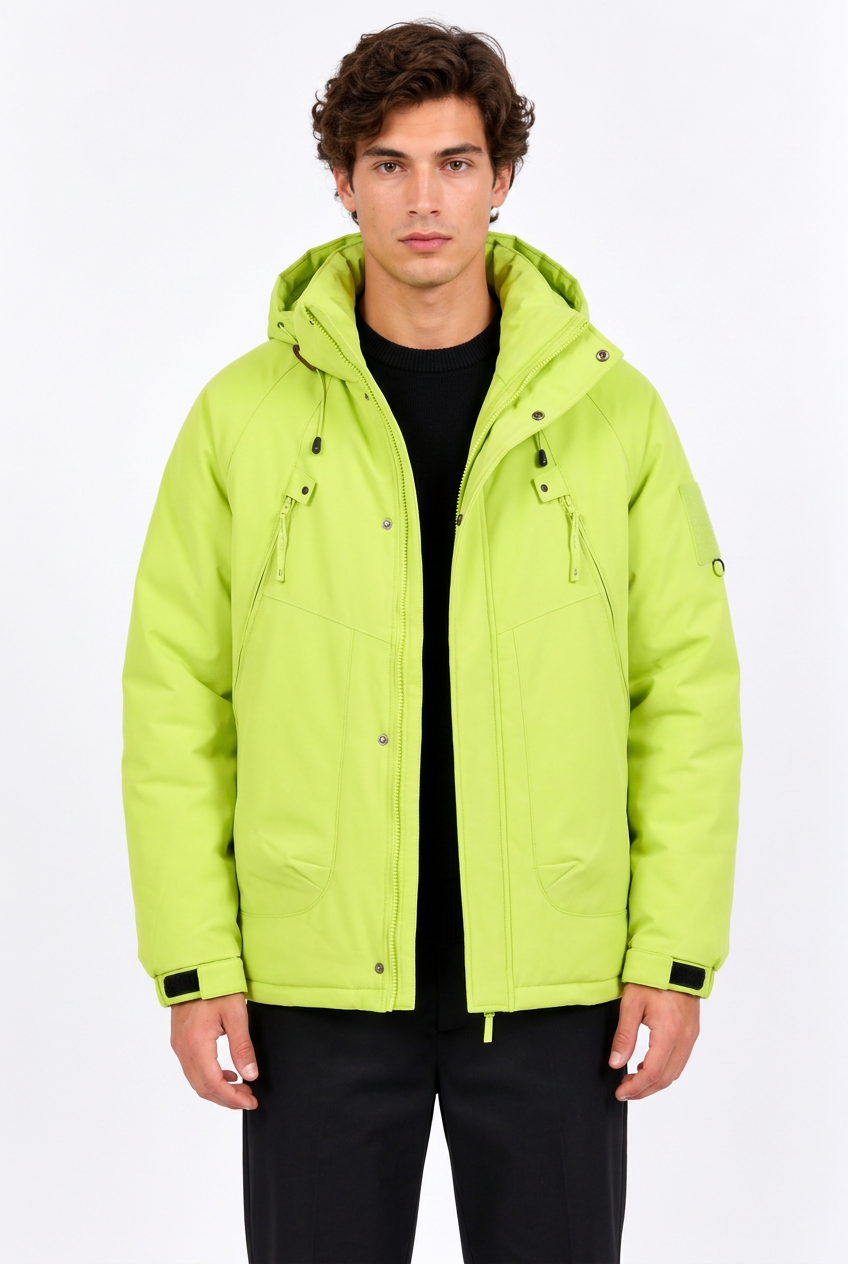 Jeff doudoune vert fluo
