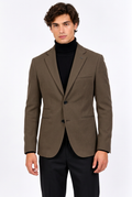 Jeff en veste slim marron