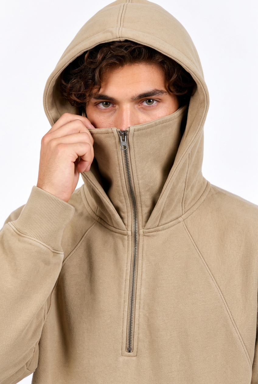 Jeff kaki beige vue de près