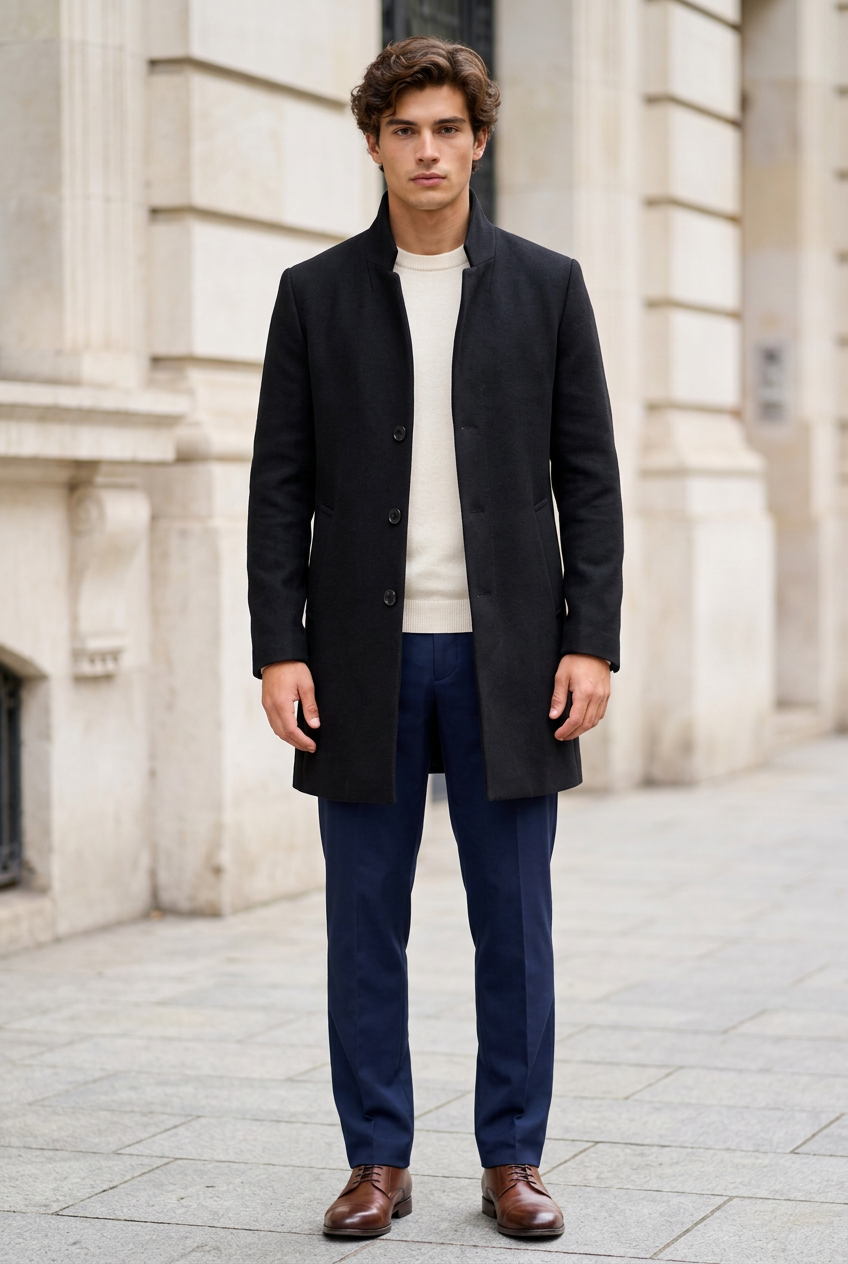Jeff, manteau noir