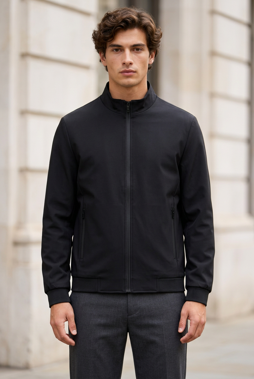Jeff, veste noire de face