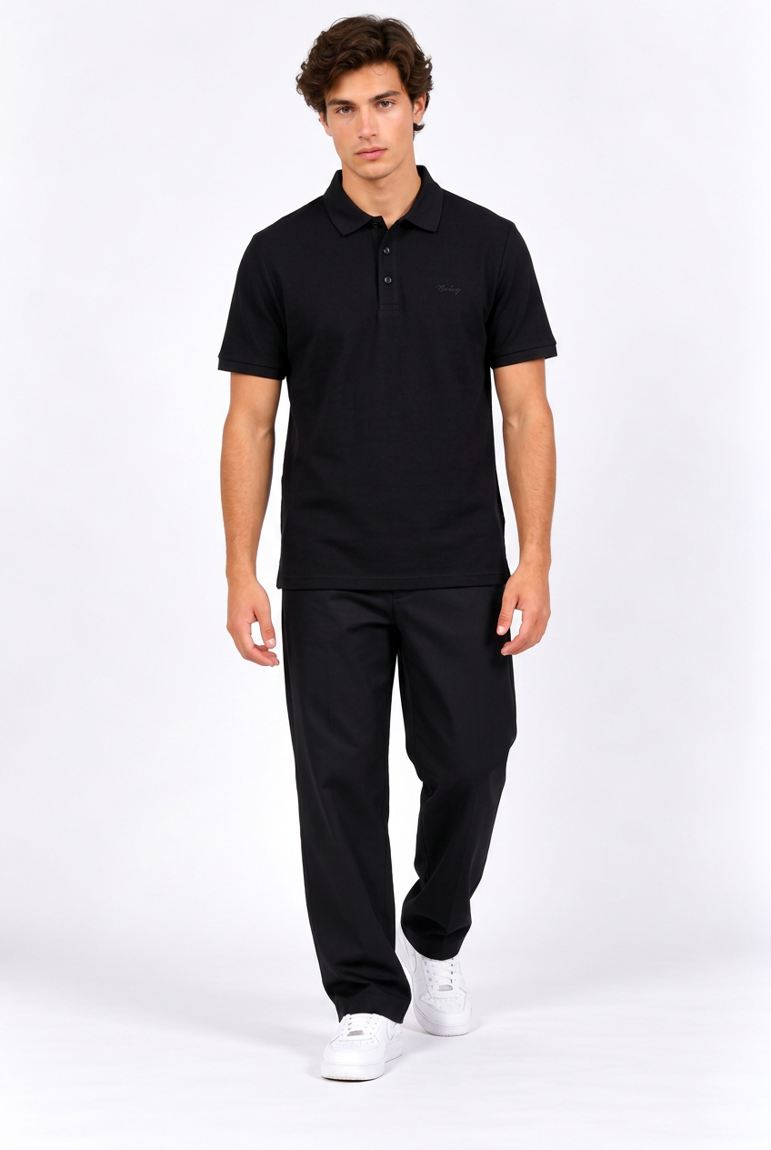 Nouvel essai du polo noir avec Jeff à partir du modèle kaki