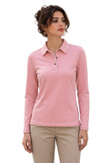 Stéphanie avec le polo rose