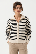 Cardigan Tricoté Zippé Oversize – Style Casual Japonais & Coréen
