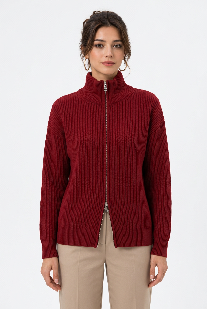 Stéphanie cardigan rouge