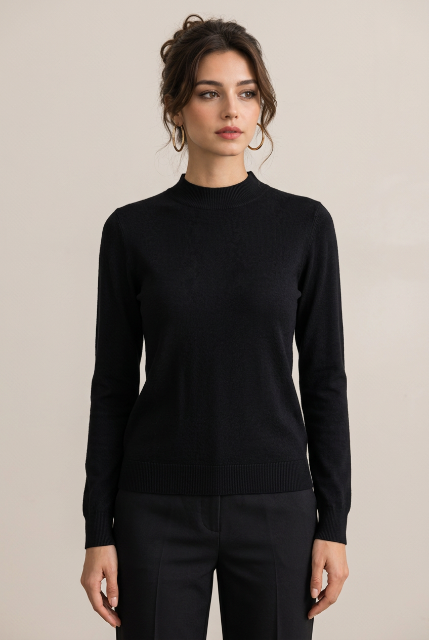 Stéphanie, pull noir