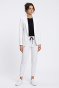 Stéphanie, tailleur blanc manches longues