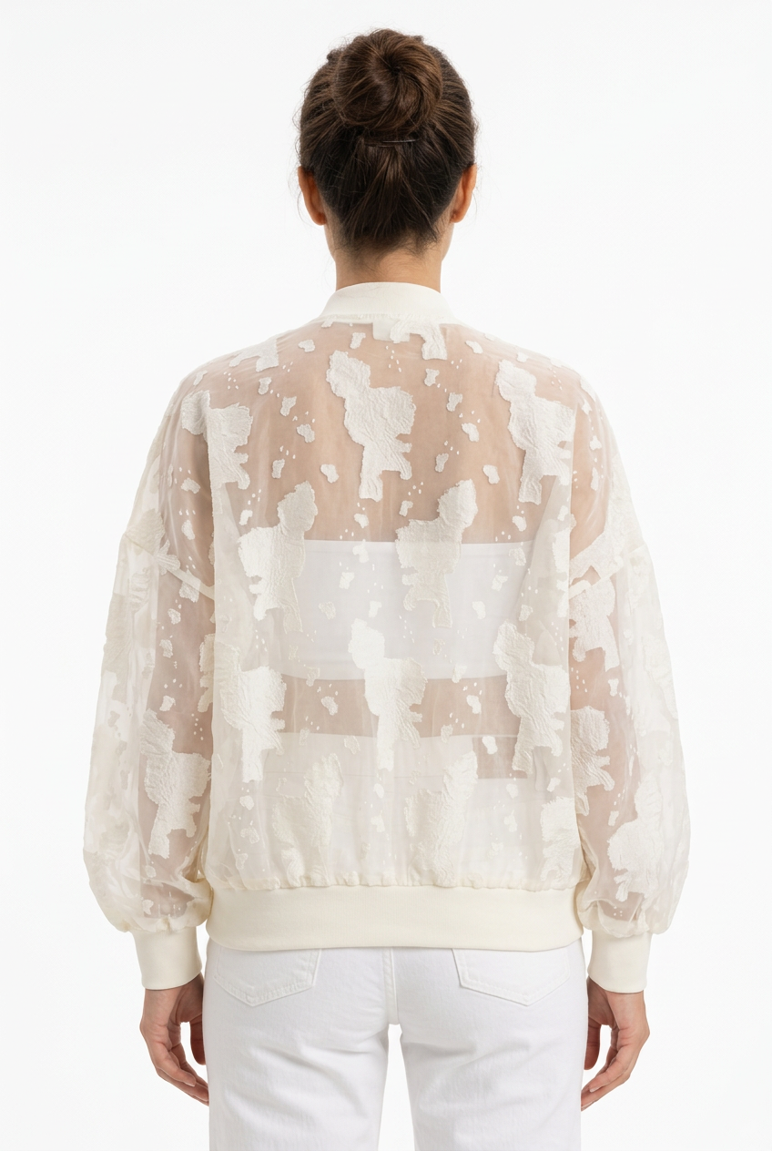 Veste transparente de dos avec Stéphanie